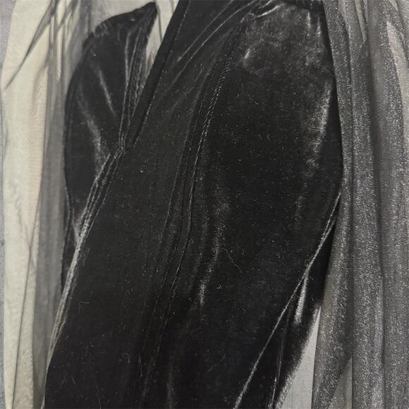 Carmin Black Whimsygoth Sheer Supported Torso M Women Gothic Punk Grunge Style - Picture 4 of 10